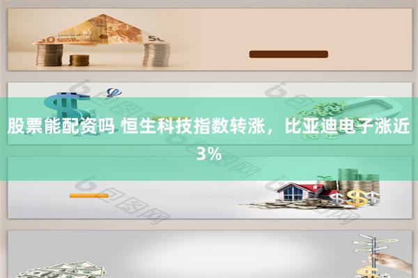 股票能配资吗 恒生科技指数转涨，比亚迪电子涨近3%
