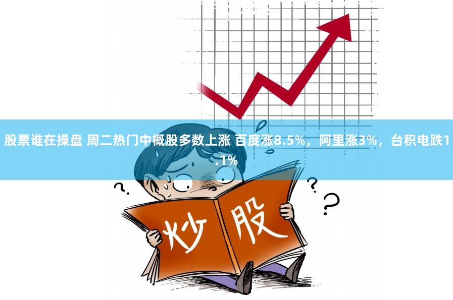 股票谁在操盘 周二热门中概股多数上涨 百度涨8.5%，阿里涨3%，台积电跌1.1%